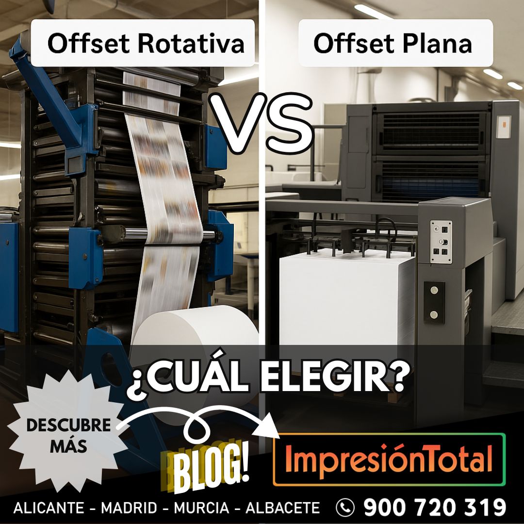 Diferencias entre offset rotativa y offset plana.